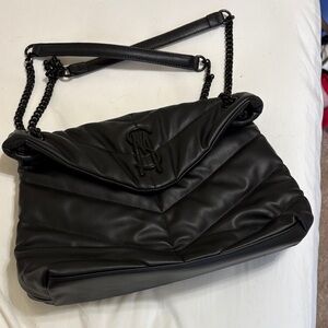 Black Quilted Chain Shoulder Bag